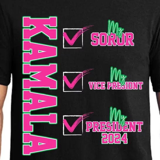 Kamala My Soror My President Kamala Harris 2024 President Pajama Set