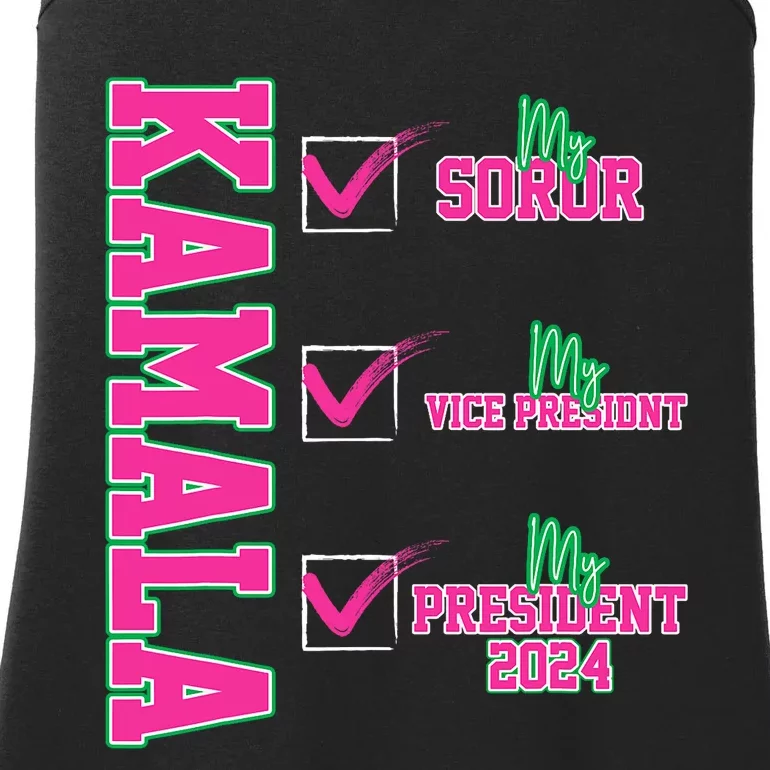 Kamala My Soror My President Kamala Harris 2024 President Ladies Essential Tank