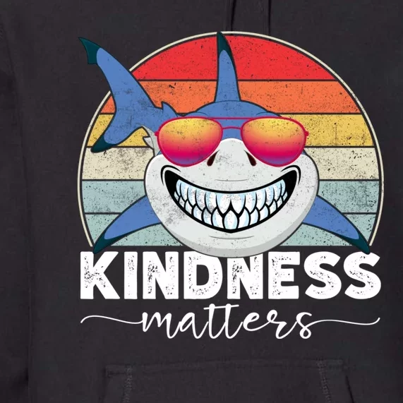 Kindness Matters Shark Unity Day Orange Anti Bullying Kids Premium Hoodie