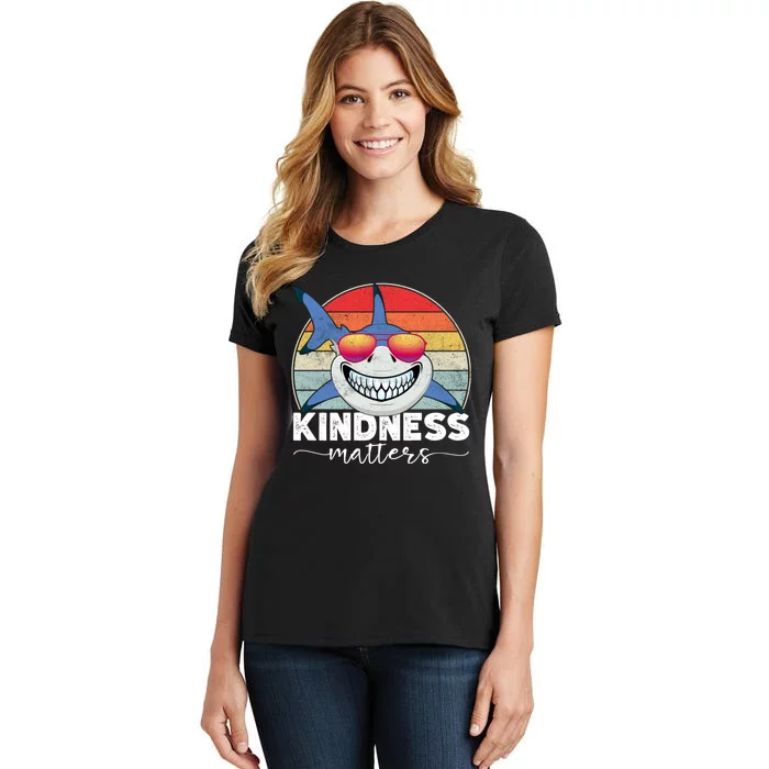 Kindness Matters Shark Unity Day Orange Anti Bullying Kids Women's T-Shirt