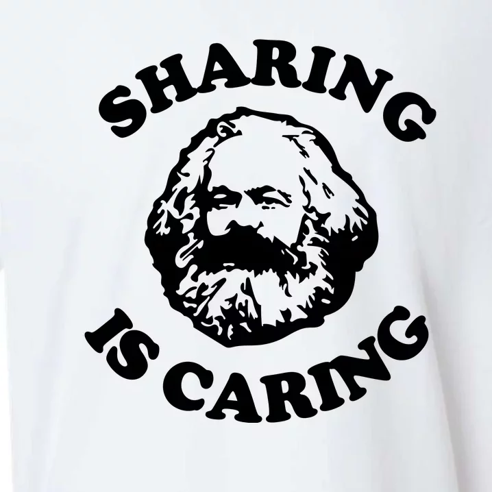 Karl Marx Sharing Is Caring Sueded Cloud Jersey T-Shirt