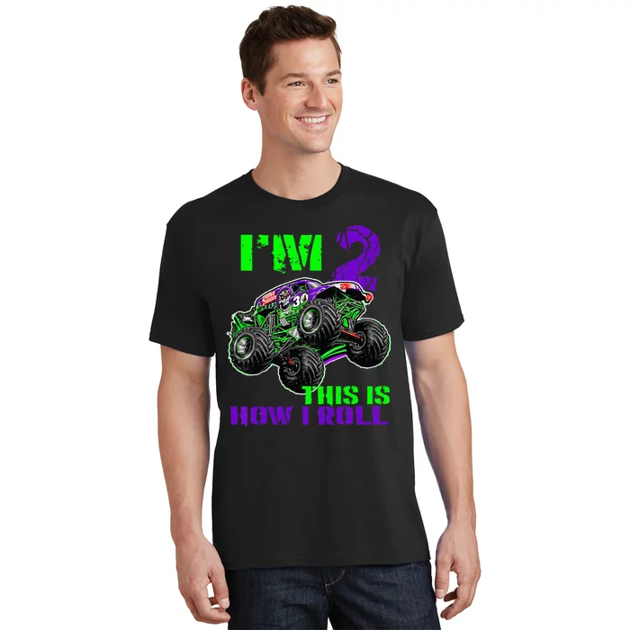 Kids Monster Trucks Are My Jam 2nd Birthday Boy 2 Years Old T-Shirt