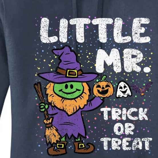 Kid Mr Trick Or Treat Halloween Costume Spooky Little Witch Women's Pullover Hoodie