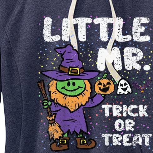 Kid Mr Trick Or Treat Halloween Costume Spooky Little Witch Women's Fleece Hoodie