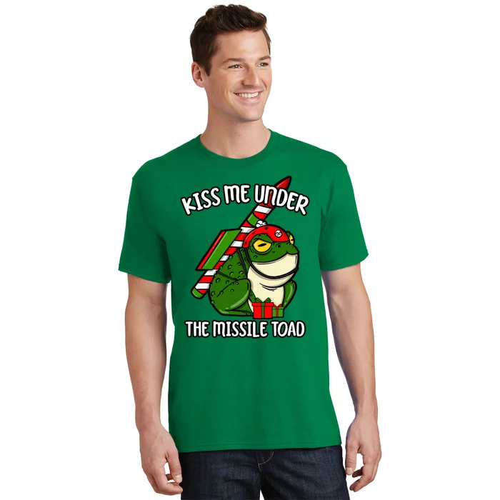 K.iss Me Under The Missile Toad Funny Christmas Holiday Joke T-Shirt