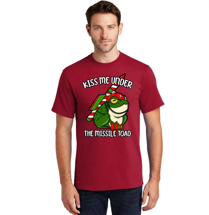 K.iss Me Under The Missile Toad Funny Christmas Holiday Joke Tall T-Shirt