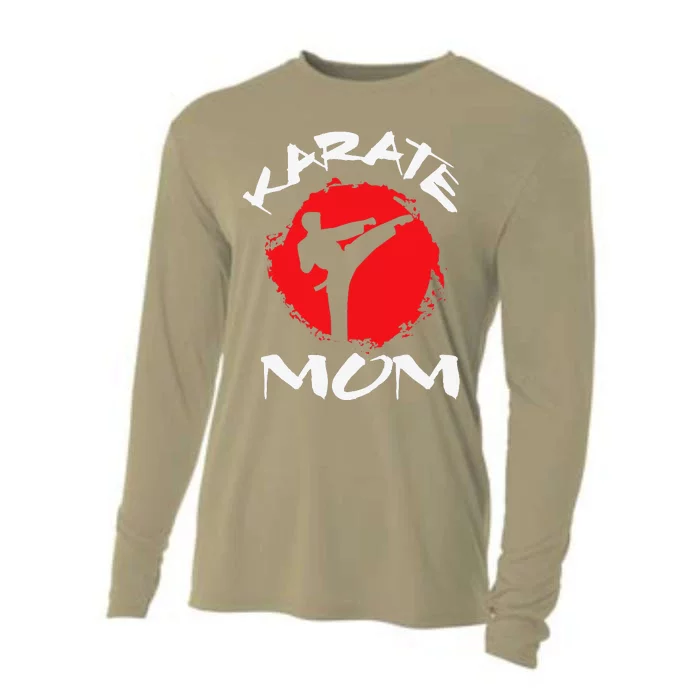 Karate Mom Vintage Martial Art Self And Defense Mother's Day Cooling Performance Long Sleeve Crew