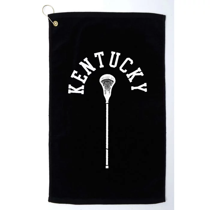 Kentucky Minimalist Vertical Lacrosse Stick Platinum Collection Golf Towel