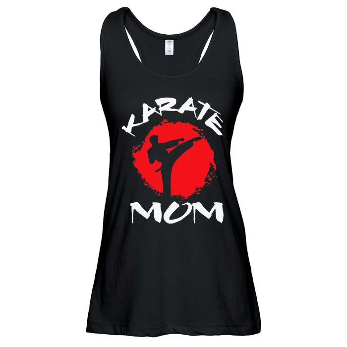 Karate Mom Vintage Martial Art Self and Defense Mother's Day Ladies Essential Flowy Tank