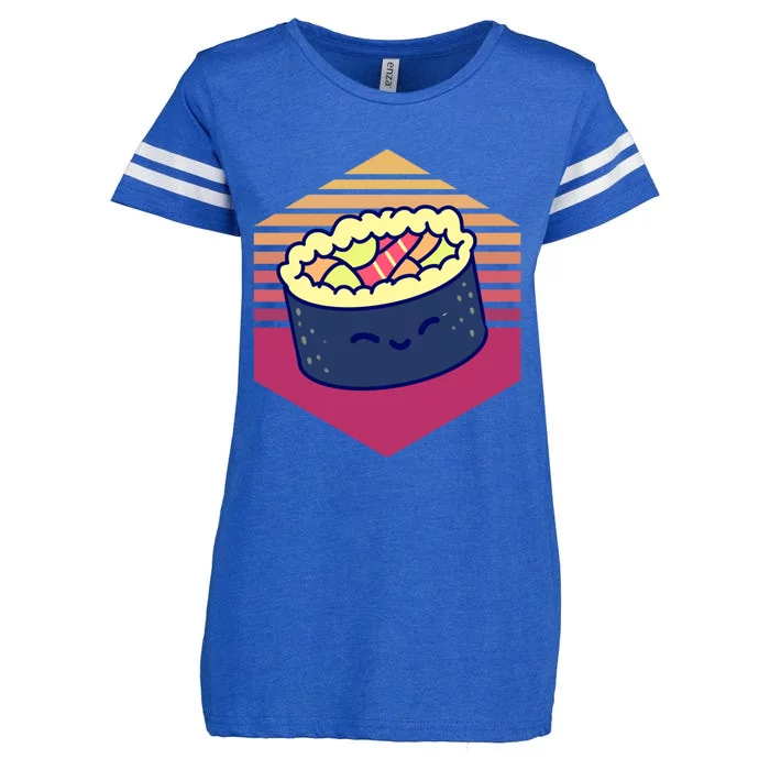 Kawaii Maki Vintage Sushi Lover Great Gift Enza Ladies Jersey Football T-Shirt