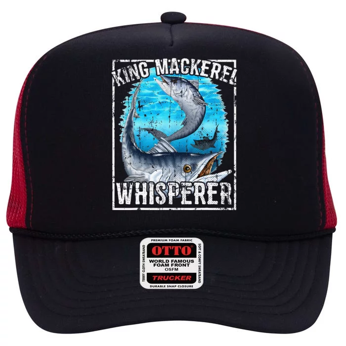 King Mackerel Whisperer Deep Sea Fishing High Crown Mesh Trucker Hat