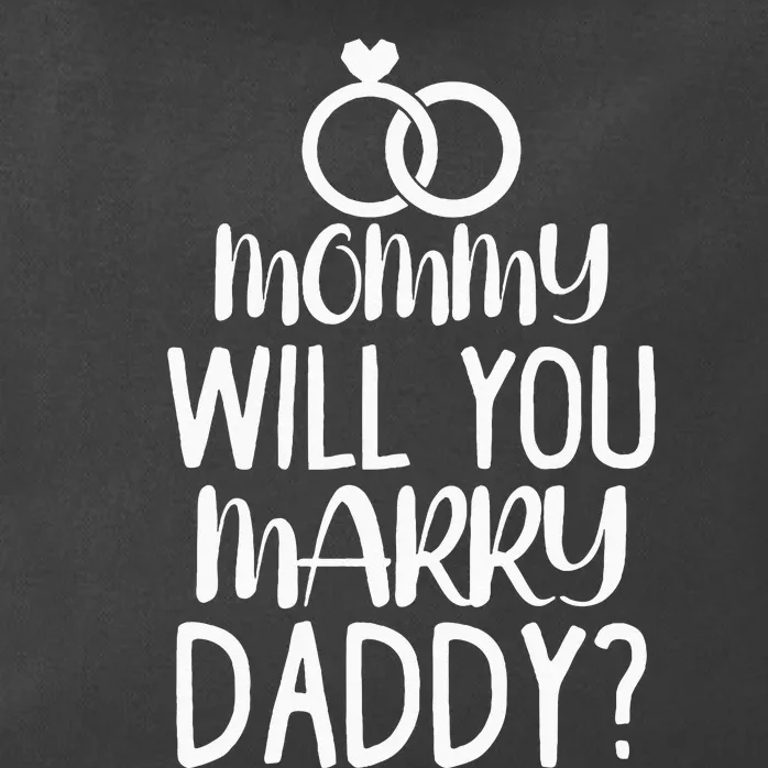 Kids Mommy Will You Marry My Daddy Funny Marriage Proposal Zip Tote Bag