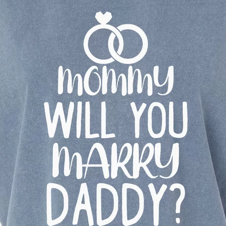 Kids Mommy Will You Marry My Daddy Funny Marriage Proposal Garment-Dyed Women's Muscle Tee