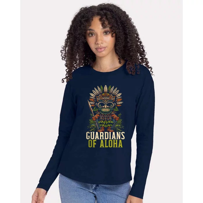 Kanaka Maoli Warrior Native Hawaiian Islands Hawaii Flag Womens Cotton Relaxed Long Sleeve T-Shirt