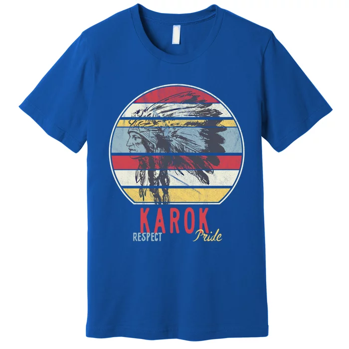 Karok Native American Indian Tribe Respect Pride Retro Sun Gift Premium T-Shirt