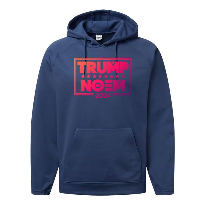 Kristi Noem And Donald Trump Election 2024 Gift Performance Fleece Hoodie