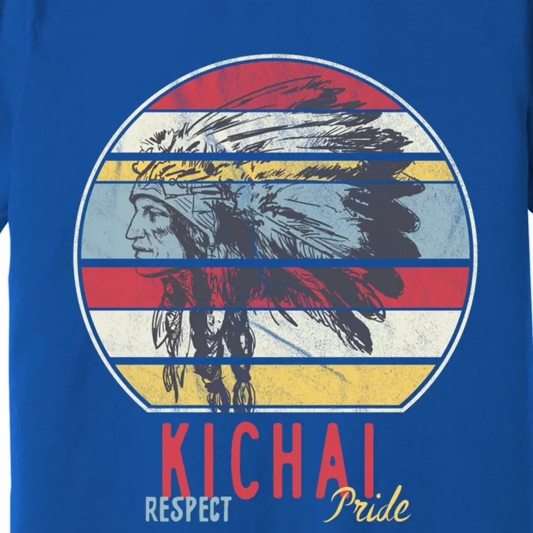 Kichai Native American Indian Tribe Respect Pride Retro Sun Meaningful Gift Premium T-Shirt