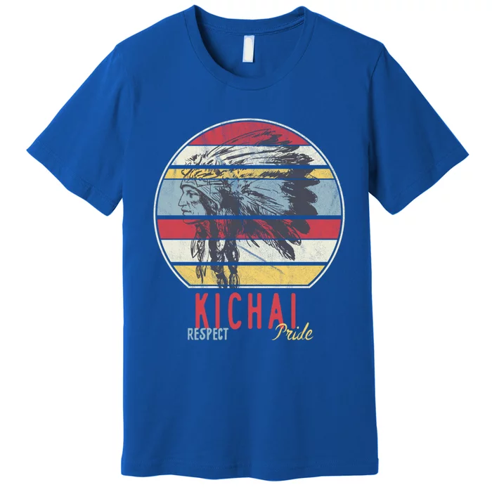 Kichai Native American Indian Tribe Respect Pride Retro Sun Meaningful Gift Premium T-Shirt