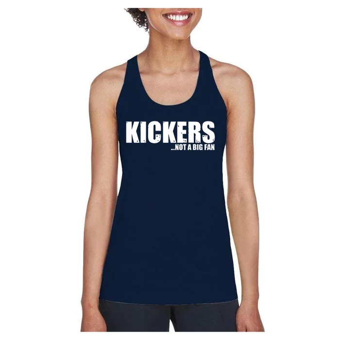 Kickers Not A Big Fan Fantasy Football Draft Day Women's Racerback Tank