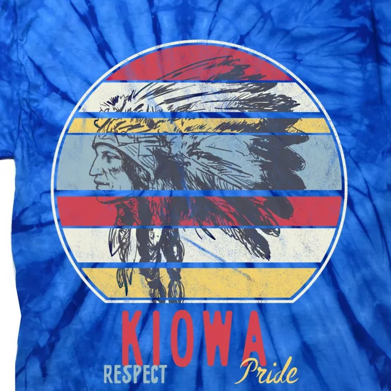 Kiowa Native American Indian Tribe Respect Pride Retro Sun Gift Tie-Dye T-Shirt