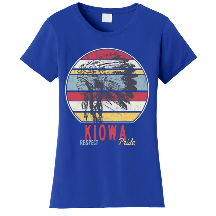 Kiowa Native American Indian Tribe Respect Pride Retro Sun Gift Women's T-Shirt