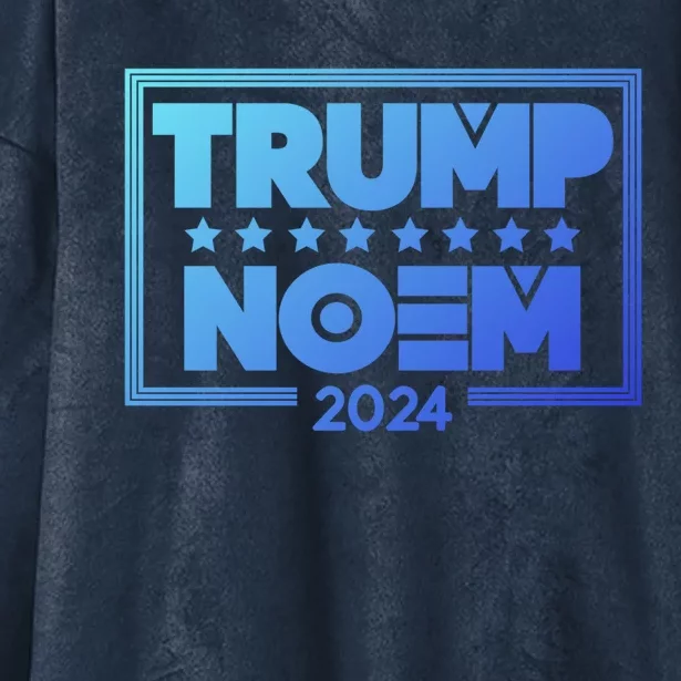 Kristi Noem And Donald Trump Election 2024 Gift Hooded Wearable Blanket