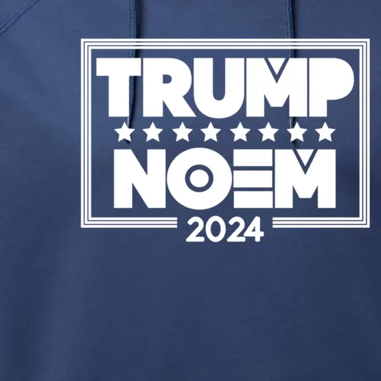 Kristi Noem And Donald Trump Election 2024 Gift Performance Fleece Hoodie