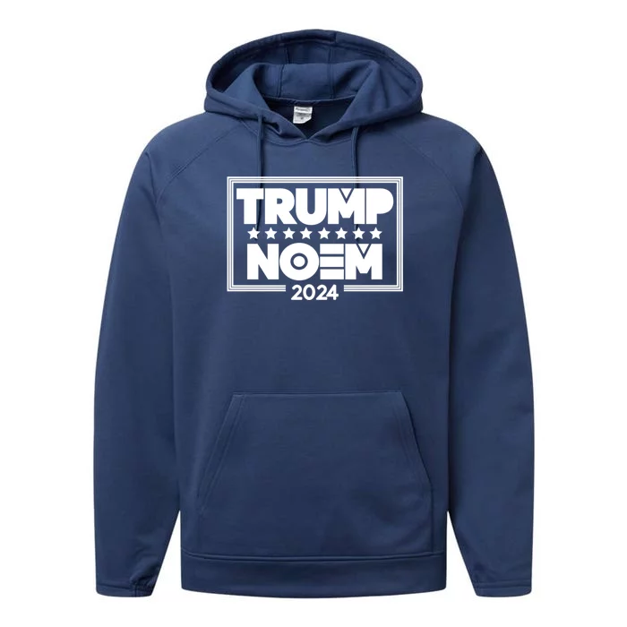 Kristi Noem And Donald Trump Election 2024 Gift Performance Fleece Hoodie