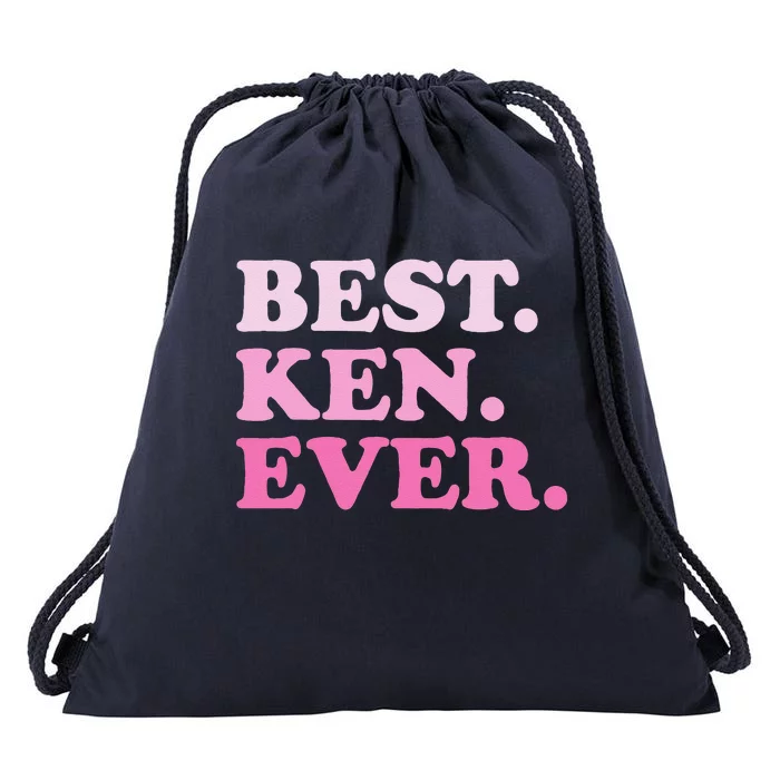 Ken Name Best Ken Ever Vintage Groovy Funny Drawstring Bag