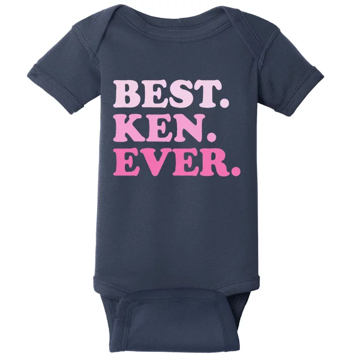 Ken Name Best Ken Ever Vintage Groovy Funny Baby Bodysuit