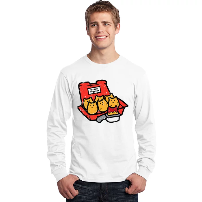 Kitten Nuggets Cute Fast Food Cat Food Lover Long Sleeve Shirt