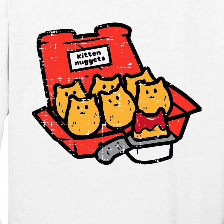 Kitten Nuggets Cute Fast Food Cat Food Lover Tall Long Sleeve T-Shirt