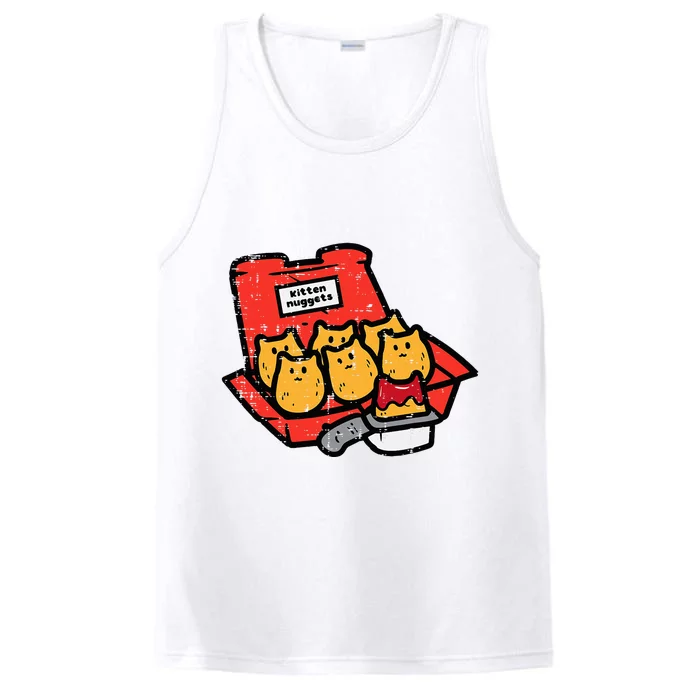 Kitten Nuggets Cute Fast Food Cat Food Lover Performance Tank