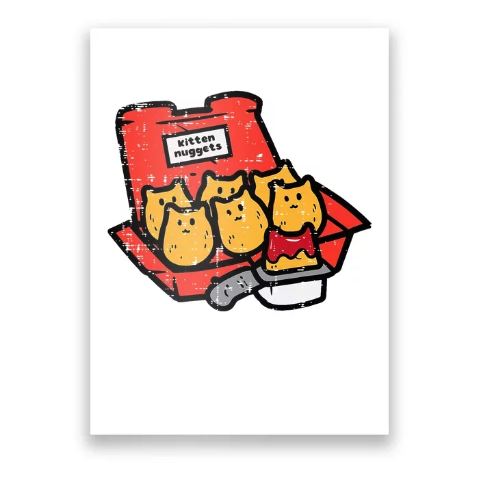 Kitten Nuggets Cute Fast Food Cat Food Lover Poster