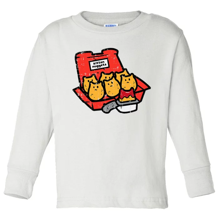 Kitten Nuggets Cute Fast Food Cat Food Lover Toddler Long Sleeve Shirt