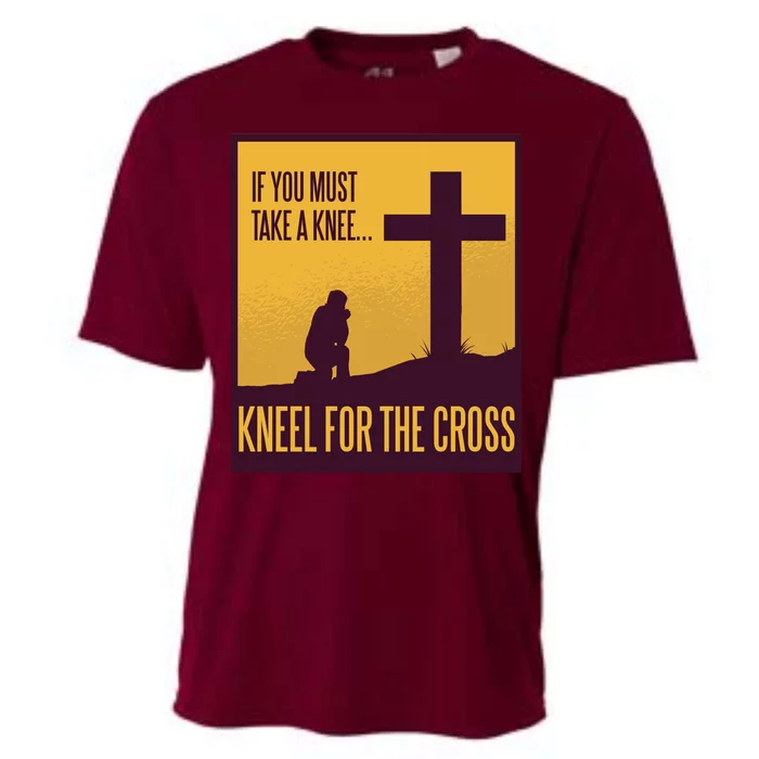 Kneel For The Cross Christian Cooling Performance Crew T-Shirt