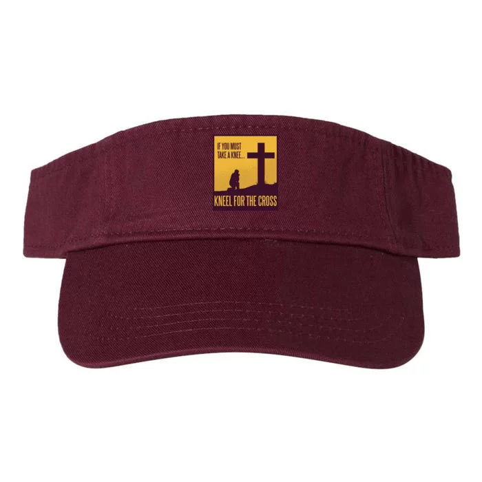 Kneel For The Cross Christian Valucap Bio-Washed Visor