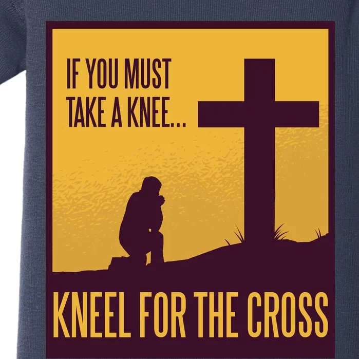 Kneel For The Cross Christian Baby Bodysuit