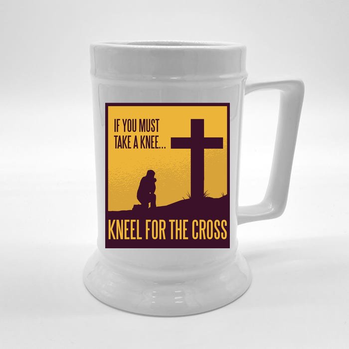 Kneel For The Cross Christian Front & Back Beer Stein