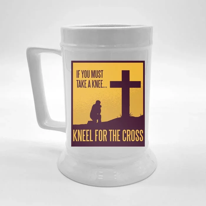 Kneel For The Cross Christian Front & Back Beer Stein