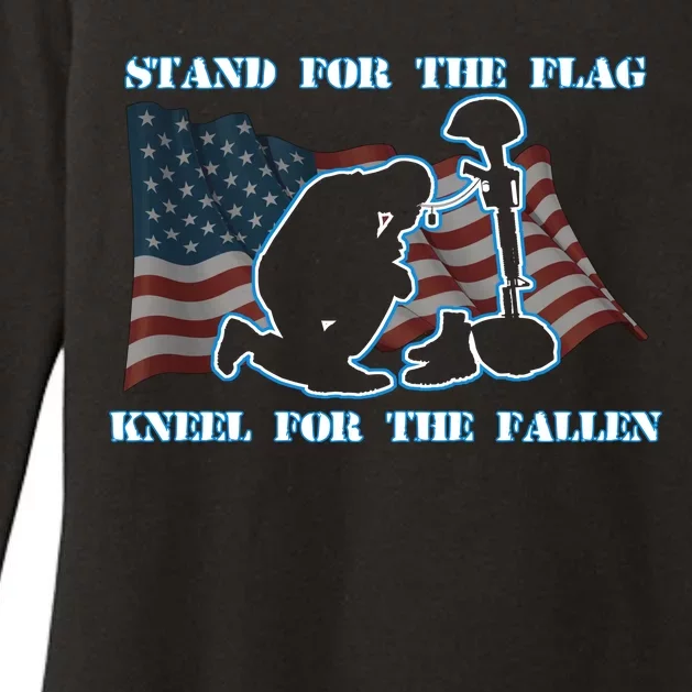 Kneel For The Fallen US Troops Womens CVC Long Sleeve Shirt