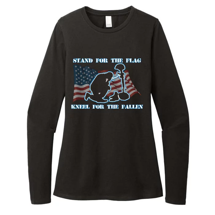 Kneel For The Fallen US Troops Womens CVC Long Sleeve Shirt