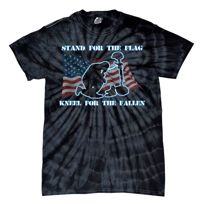 Kneel For The Fallen US Troops Tie-Dye T-Shirt