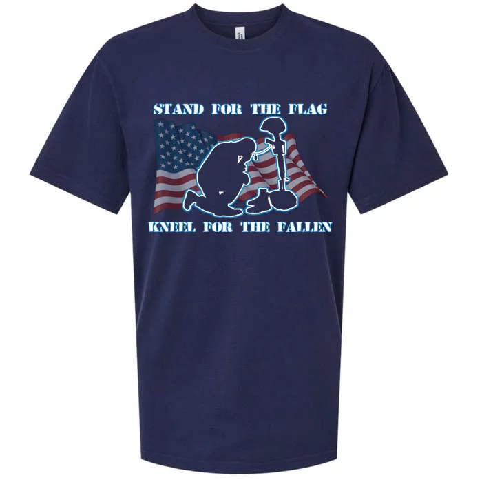 Kneel For The Fallen US Troops Sueded Cloud Jersey T-Shirt