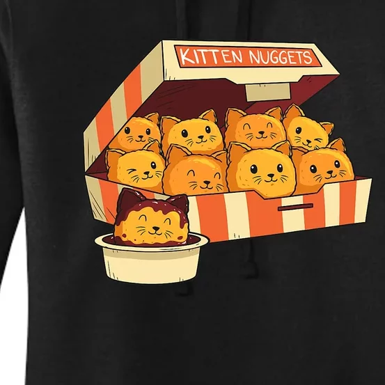 Kitten Nuggets Funny Cats & Chicken Nuggets Lover Funny Cat Women's Pullover Hoodie