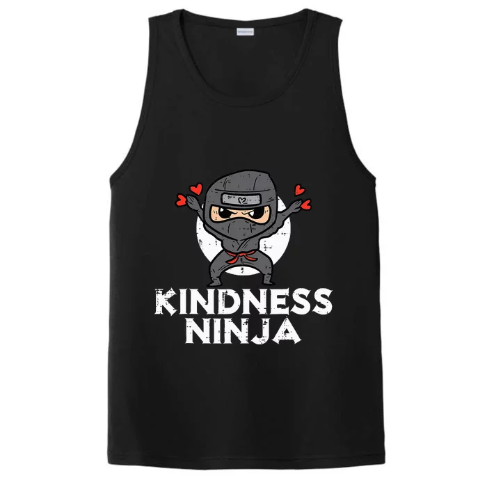 Kindness Ninja Funny Unity Day Orange Anti Bullying Performance Tank