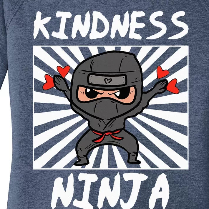 Kindness Ninja Funny Unity Day Orange Anti Bullying Women's Perfect Tri Tunic Long Sleeve Shirt