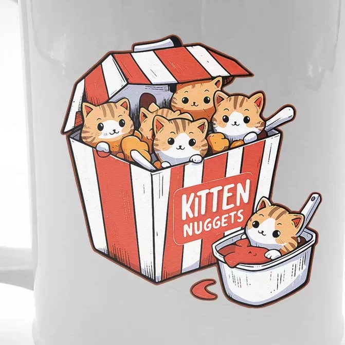 Kitten Nuggets Food Pun Cat Kittens Chicken Nuggets Front & Back Beer Stein