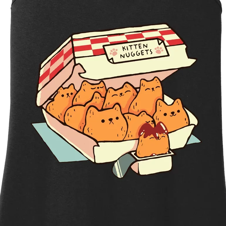 Kitten Nuggets Fast Food Cat By Tobe Fonseca Ladies Essential Tank