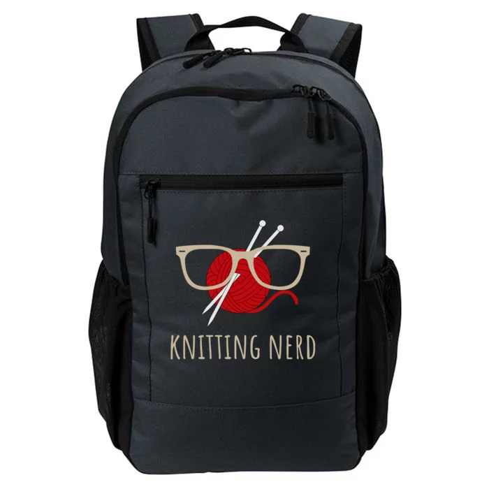 Knitting Nerd Funny Grandma Mom Knit Needles Yarn Lover Gift Great Gift Daily Commute Backpack